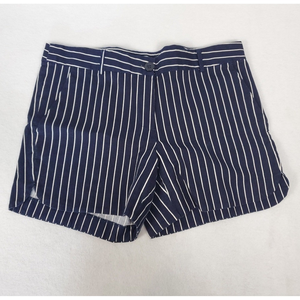 Jade Melody Tam Womens Navy Blue White Striped Shorts Size 8 Nautical Preppy